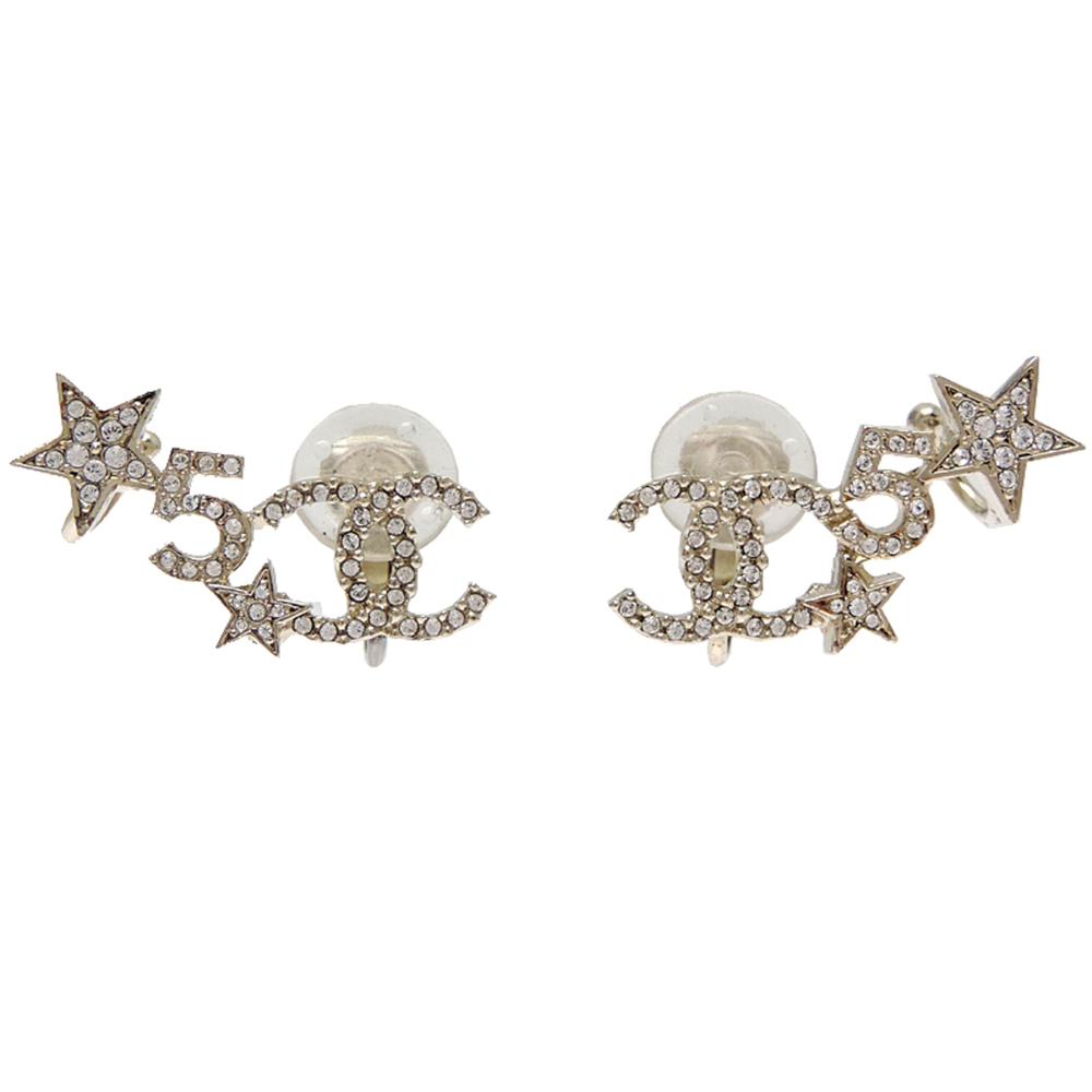 CHANEL Authentic Logo Earrings